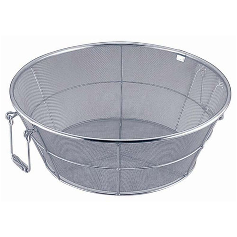18-8手付揚ざる 細目 45cm 1袋(ご注文単位1袋)【直送品】
