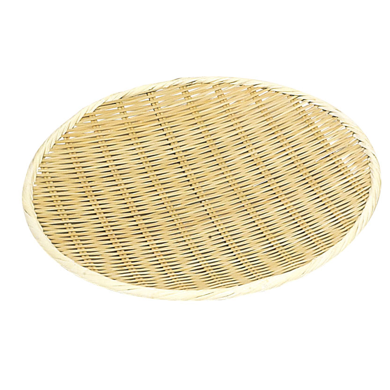 竹製　樹脂渕丸盆ザル 18cm 1個（ご注文単位1個）【直送品】