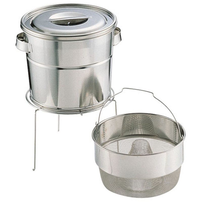 18-8バケットⅢ　スタンド式　13L　中目 （とんがりダストバスケット式） 1袋（ご注文単位1袋）【直送品】