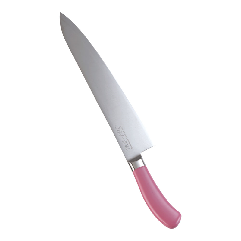 TKG　PRO　抗菌カラー　牛刀（両刃） 30cm　ピンク 1箱（ご注文単位1箱）【直送品】