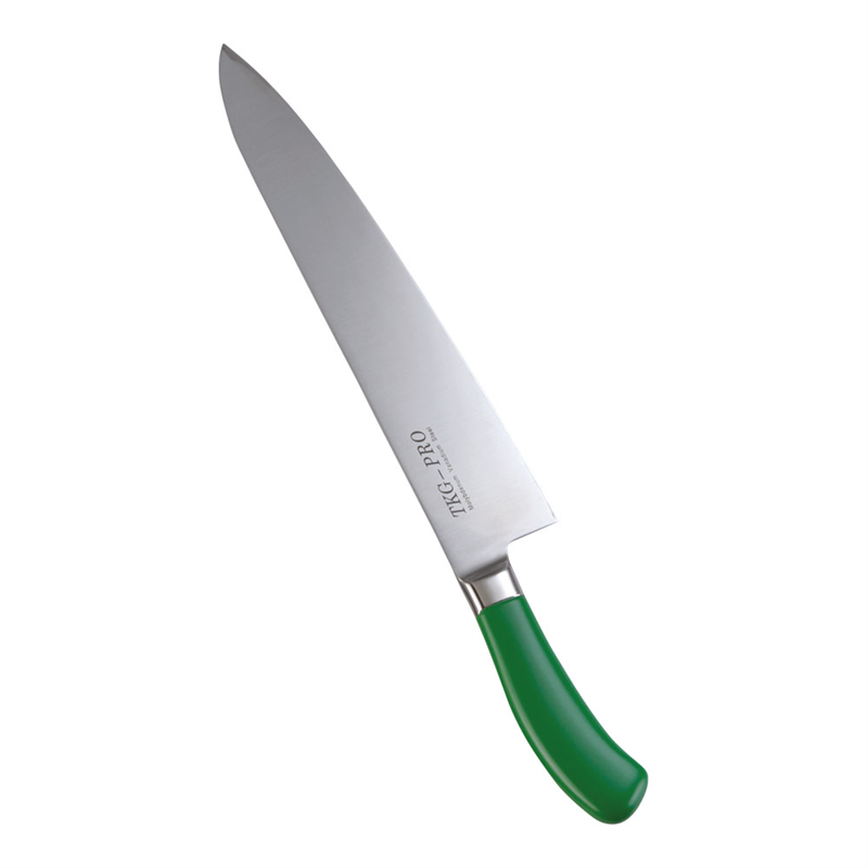 TKG　PRO　抗菌カラー　牛刀（両刃） 30cm　グリーン 1箱（ご注文単位1箱）【直送品】