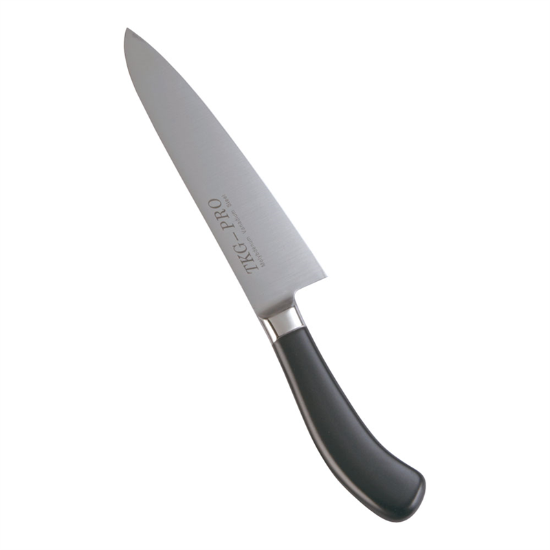 TKG　PRO　抗菌カラー　牛刀（両刃） 18cm　ブラック 1箱（ご注文単位1箱）【直送品】