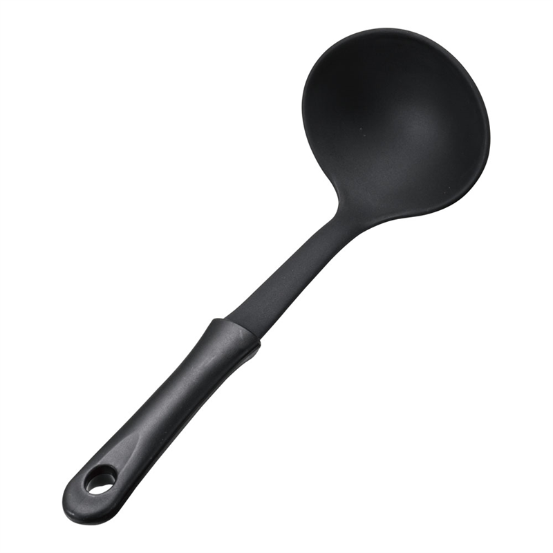 ミニキッチン　ナイロンお玉 黒 1袋（ご注文単位1袋）【直送品】