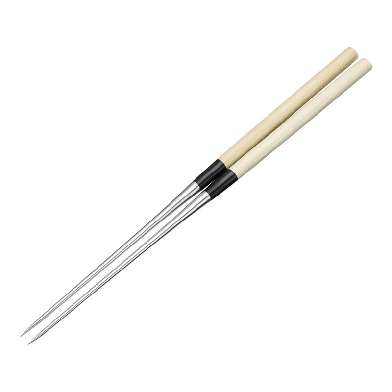 本焼ステンレス朴柄盛箸 150mm 1袋（ご注文単位1袋）【直送品】
