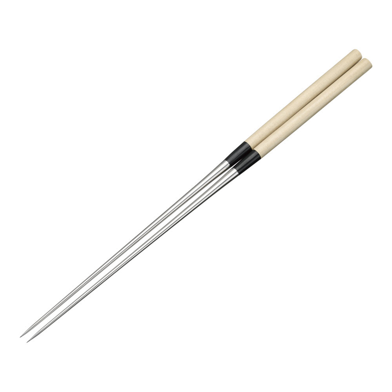 本焼ステンレス朴柄盛箸 210mm 1袋（ご注文単位1袋）【直送品】