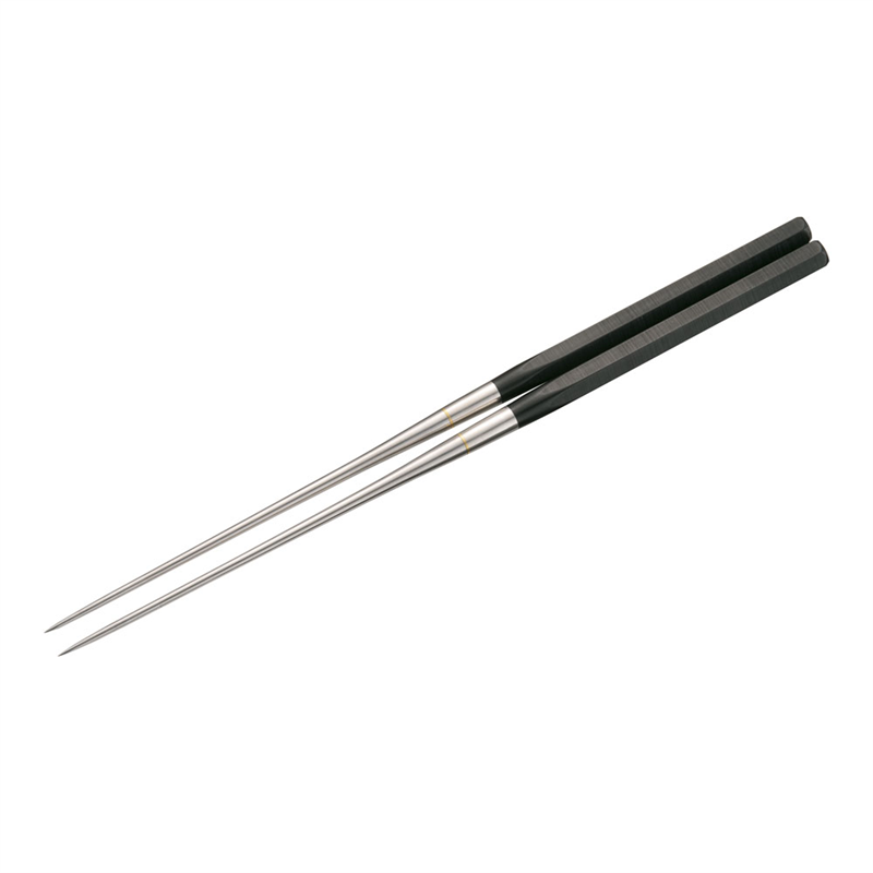 本焼ステンレス黒合板 六角柄盛箸 2115 150mm 1箱(ご注文単位1箱)【直送品】
