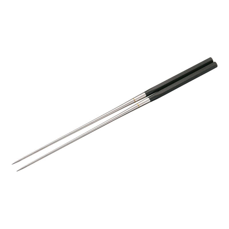 本焼ステンレス黒合板 六角柄盛箸 2121 210mm 1箱(ご注文単位1箱)【直送品】
