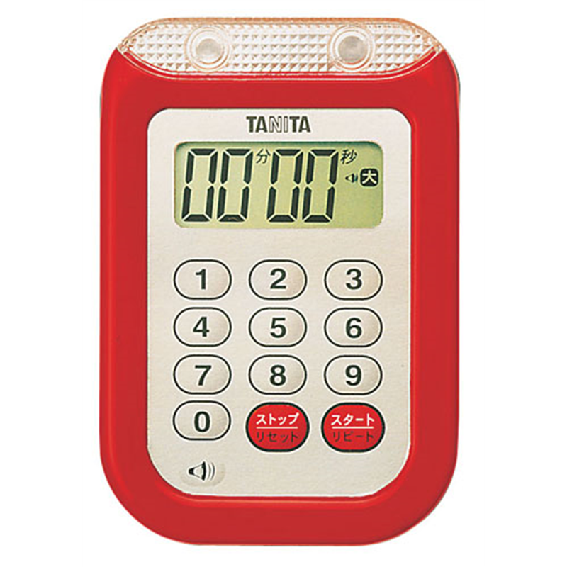 タニタ　大音量タイマー100分計 TD-377RD　レッド 1個（ご注文単位1個）【直送品】