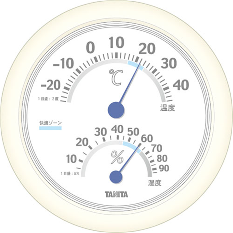タニタ 温湿度計 TT-513WH 1個(ご注文単位1個)【直送品】