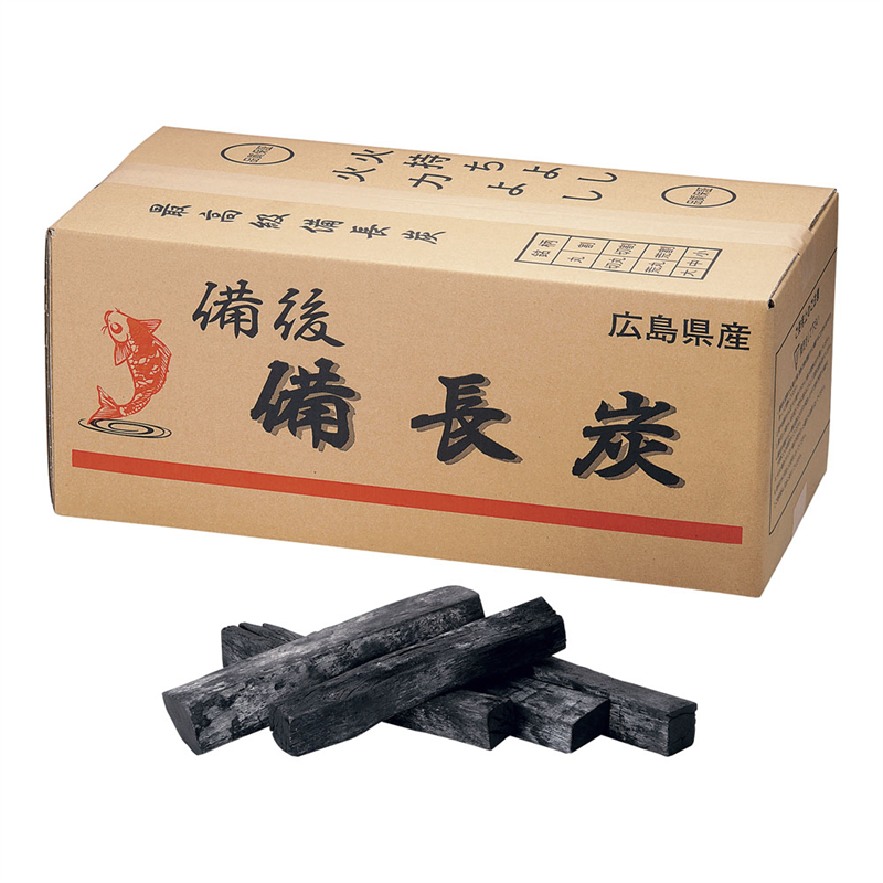 備後 備長炭(広島) 割中 1箱(ご注文単位1箱)【直送品】