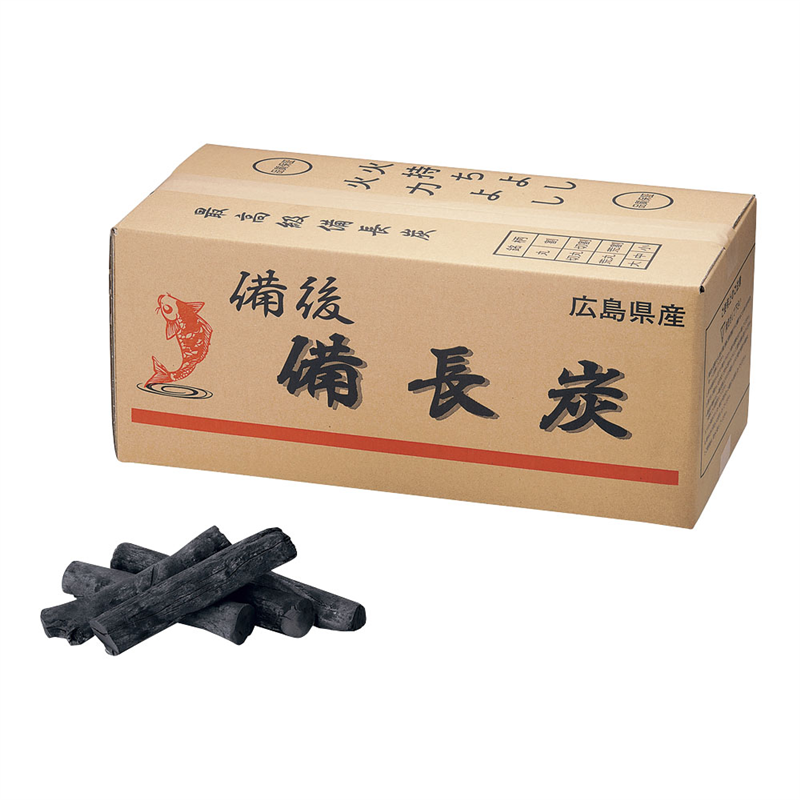 備後 備長炭(広島) 切丸中 1箱(ご注文単位1箱)【直送品】