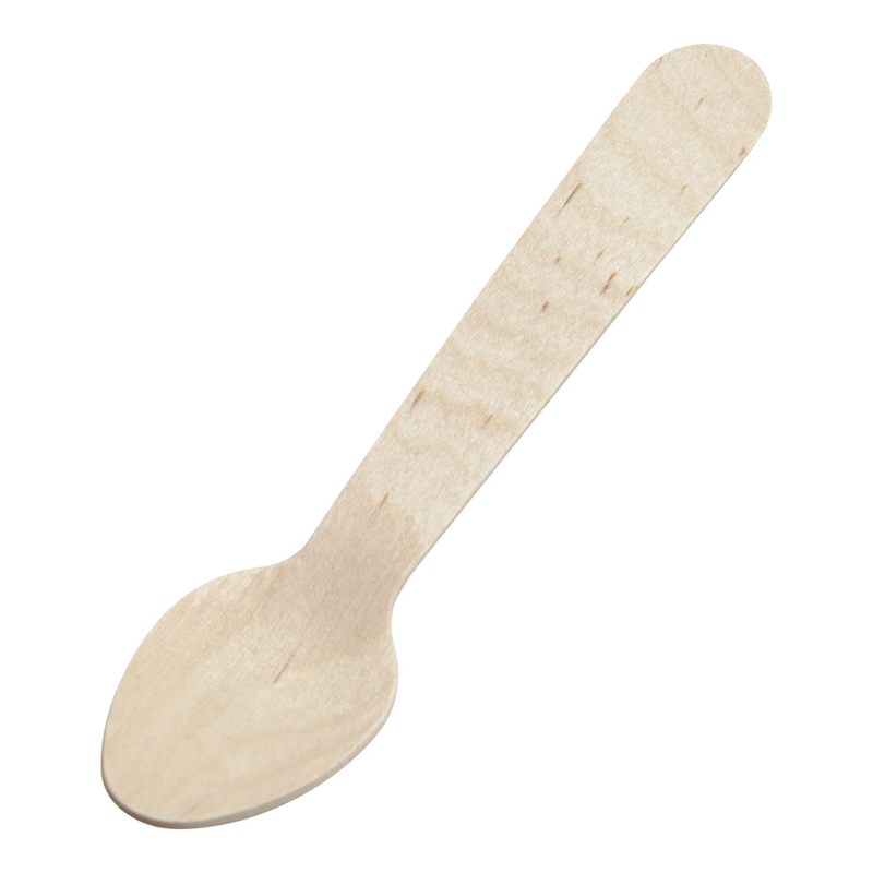 使い捨て 木製スプーン(100本入) 110mm WS-110 1袋(ご注文単位1袋)【直送品】
