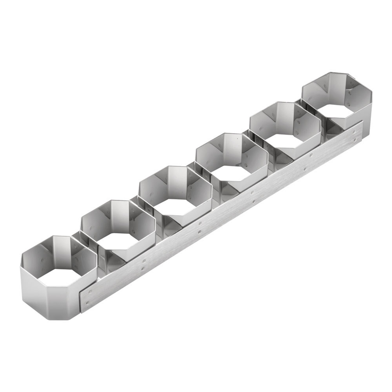18-10ケーキリング　正方B型 6連　3128-99 1個（ご注文単位1個）【直送品】