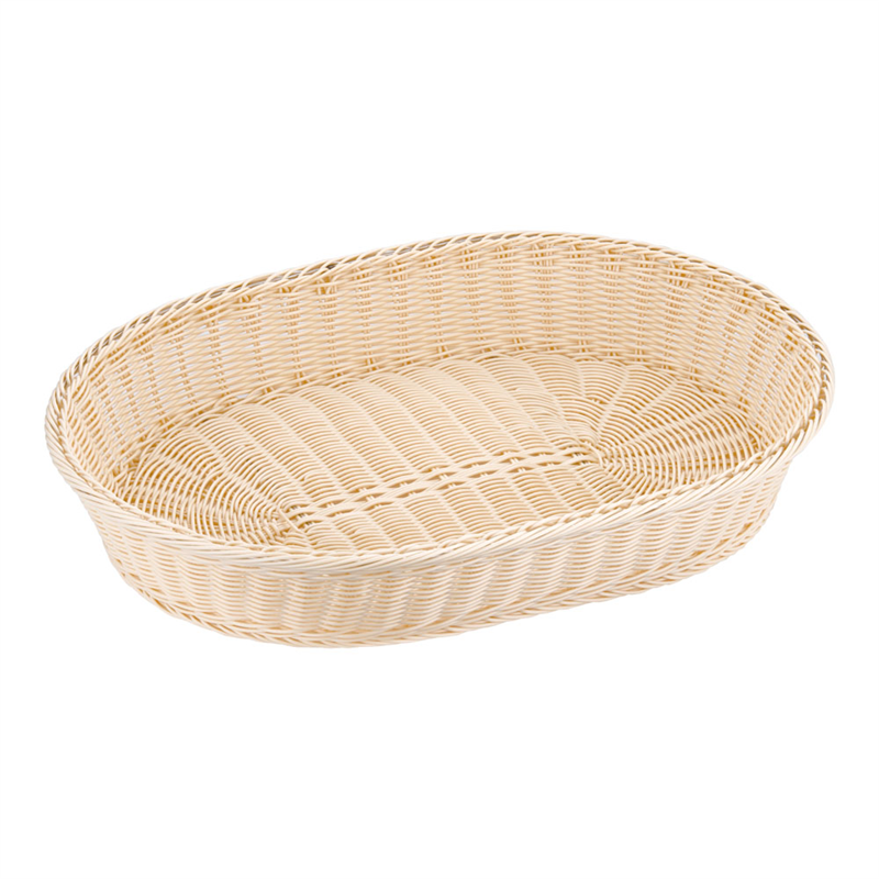 樹脂バスケット　小判　91-084A 60cm　白 1個（ご注文単位1個）【直送品】