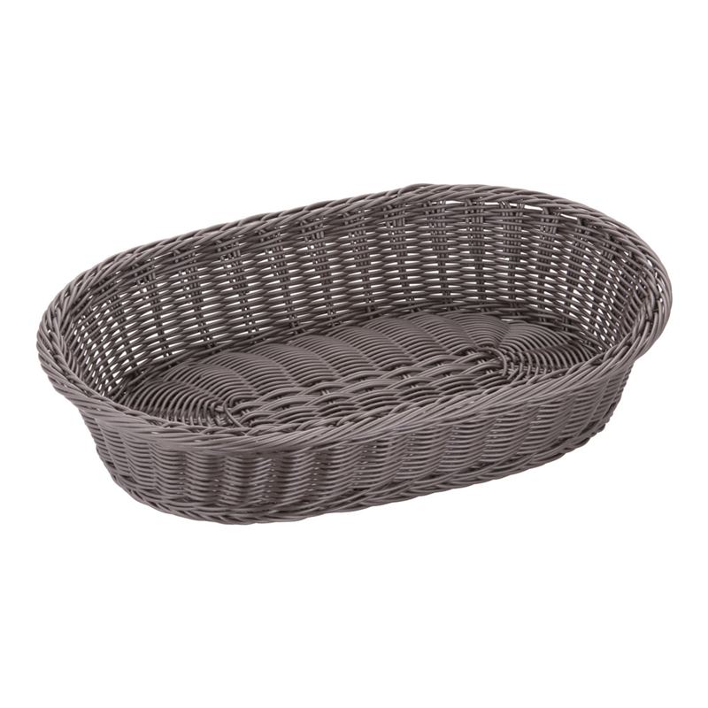 樹脂バスケット　小判　91-085C 45cm　こげ茶 1個（ご注文単位1個）【直送品】