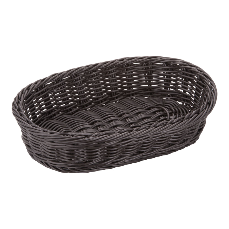 樹脂バスケット　小判　91-008C 30cm　こげ茶 1個（ご注文単位1個）【直送品】