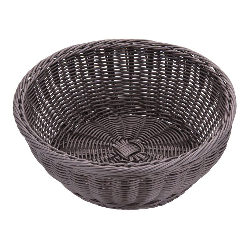 樹脂バスケット 丸型 こげ茶 91-083C 1個(ご注文単位1個)【直送品】