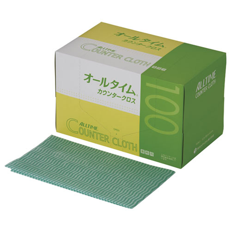 オールタイムカウンタークロスFT-102 レギュラー グリーン 1箱(ご注文単位1箱)【直送品】