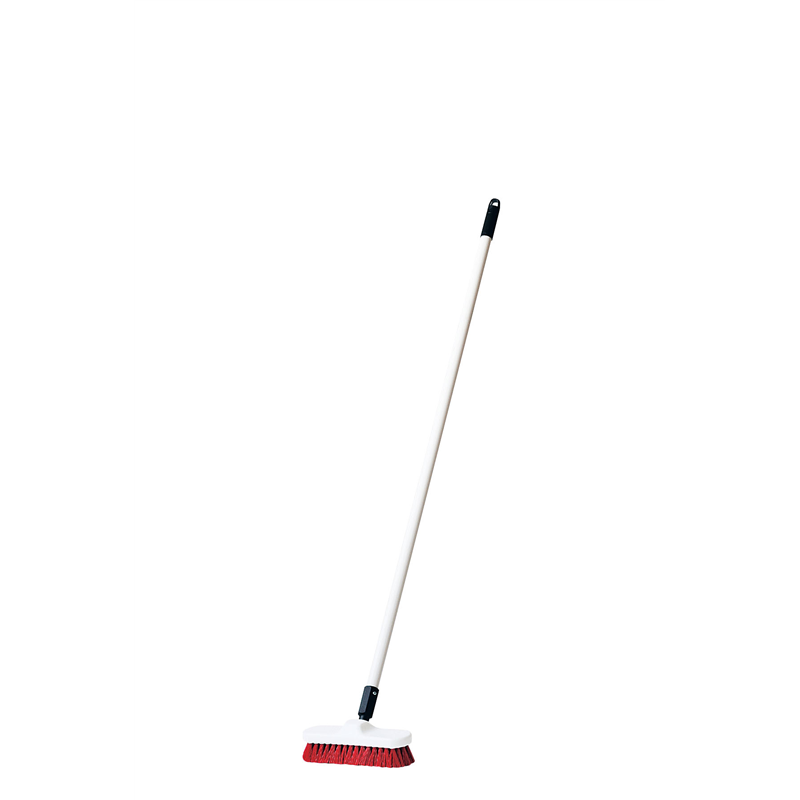 トゥーセル カラーデッキブルーム 1385 レッド(ハンドル付) 1個(ご注文単位1個)【直送品】