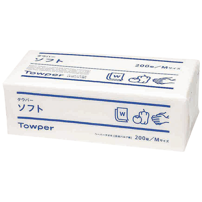 トウカイ　ペーパータオル　（25束入） タウパー　ソフトM 1箱（ご注文単位1箱）【直送品】
