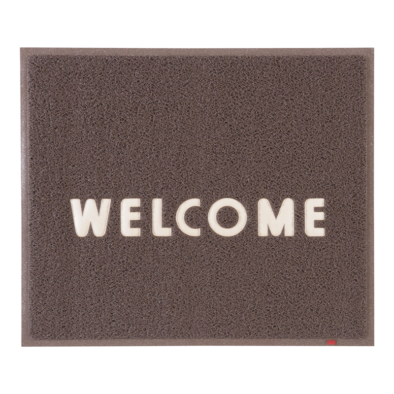 3M 文字入マット WELCOME 茶 1箱(ご注文単位1箱)【直送品】