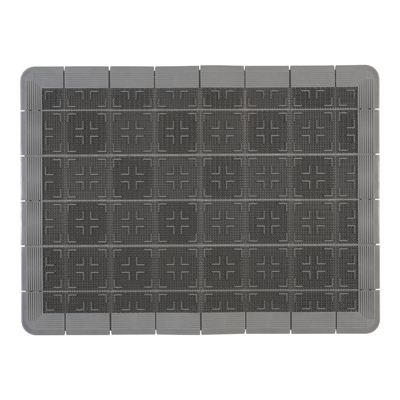 クロスハードマット 900×1200mm グレー 1個(ご注文単位1個)【直送品】