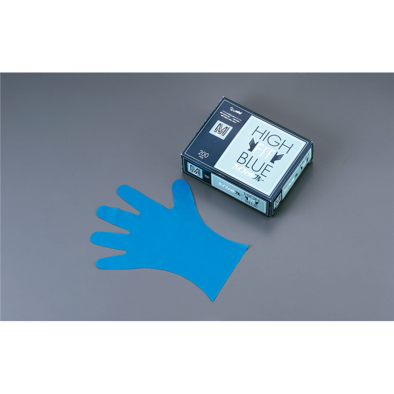 ハイフィットブルー（ポリエチレン製） L（200枚入） 1箱（ご注文単位1箱）【直送品】