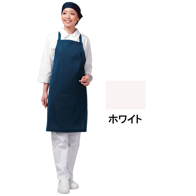 アイメッシュエプロン　たすき掛けタイプ E5200　00Tホワイト 1袋（ご注文単位1袋）【直送品】
