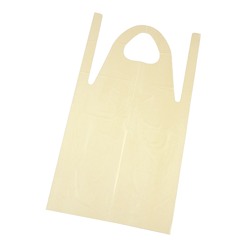 ローコスエプロン　ロング（50枚入） BA-2　イエロー 1袋（ご注文単位1袋）【直送品】