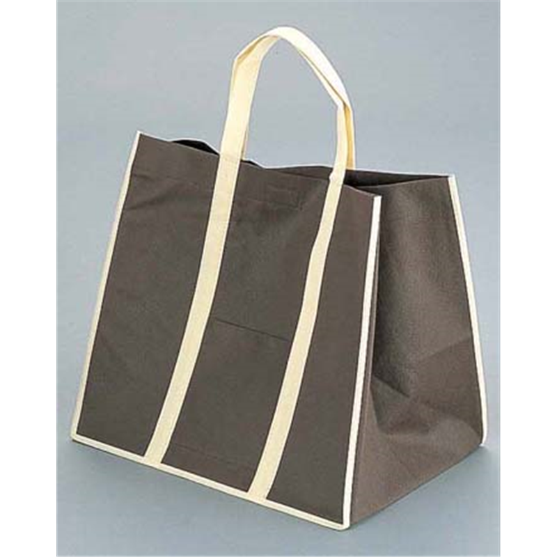 ファインビュー　不織布バッグ（10枚入） 大　ブラウン 1袋（ご注文単位1袋）【直送品】