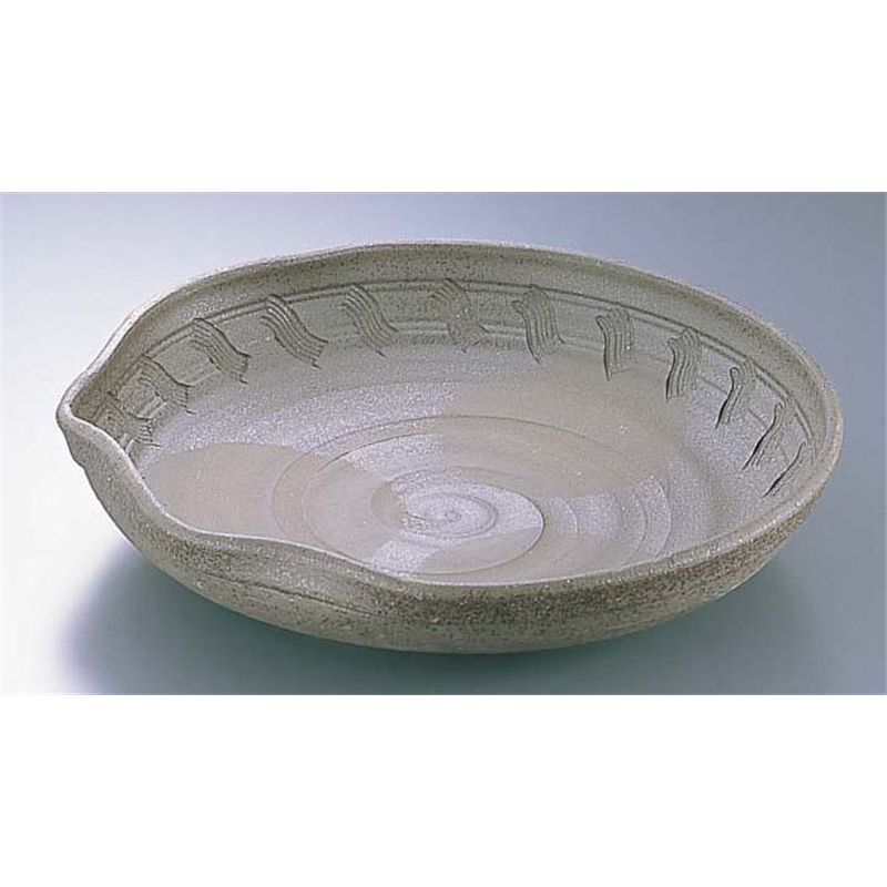 炭化土ぼたもち11.0大皿　深 B03-29 1個（ご注文単位1個）【直送品】