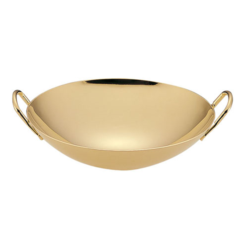 TKG18-8プチ中華鍋（金メッキ付） 10cm 1袋（ご注文単位1袋）【直送品】