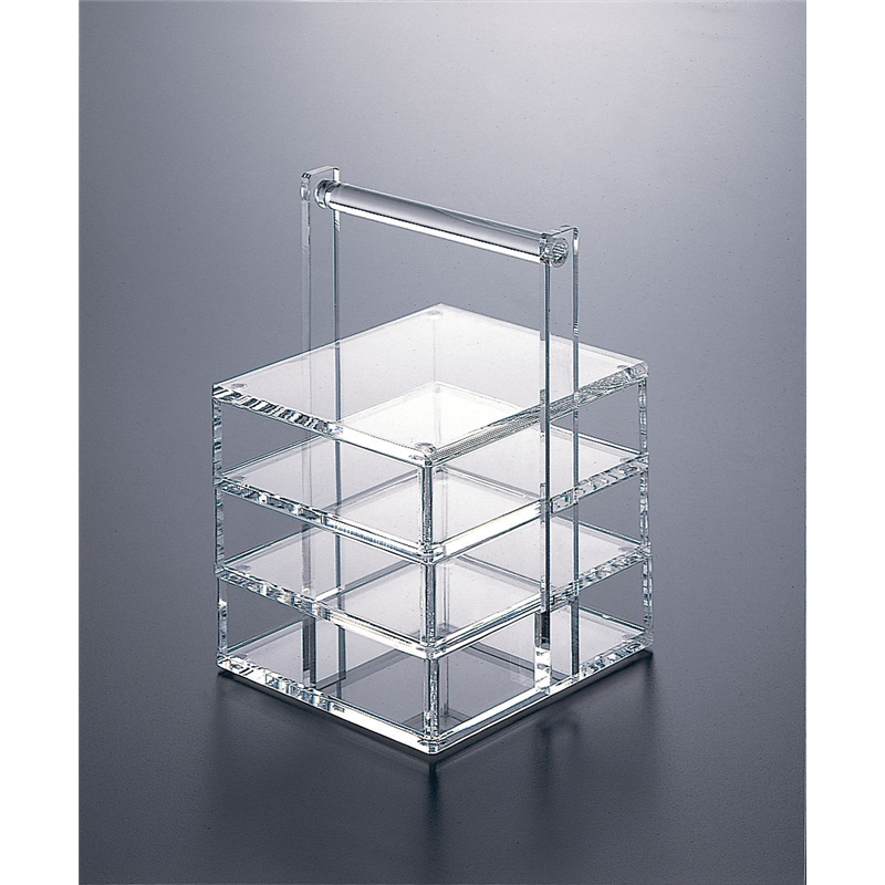 アクリル　お重手付 S　OJ-S-C 1箱（ご注文単位1箱）【直送品】