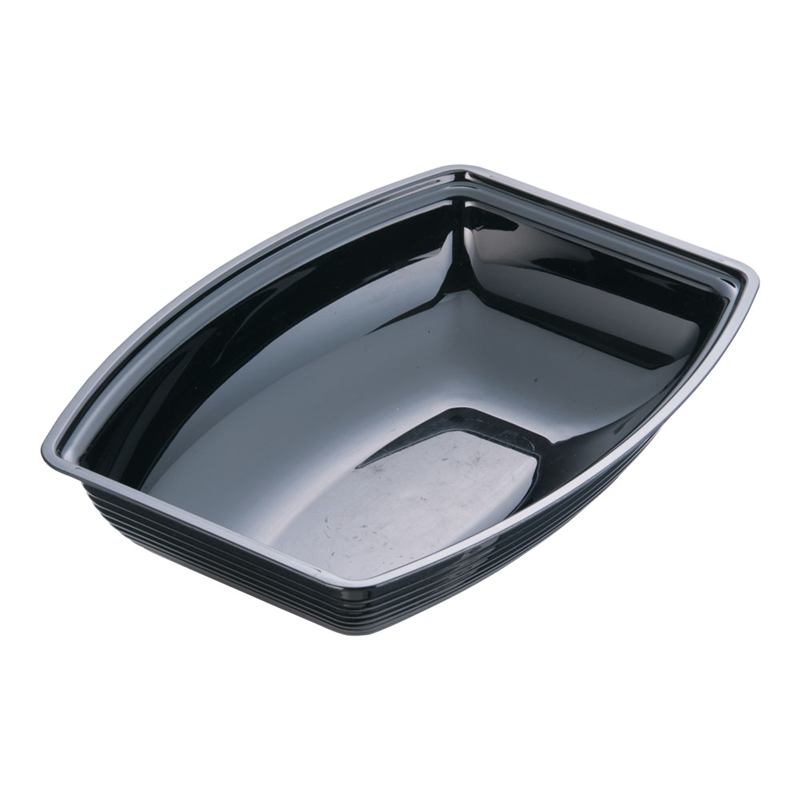キャンブロ　長角型リブタイプサラダボール RSB1014CW（ブラック） 1個（ご注文単位1個）【直送品】