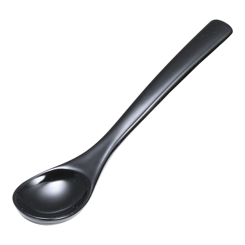 本漆茶碗蒸スプーン 黒 1袋(ご注文単位1袋)【直送品】
