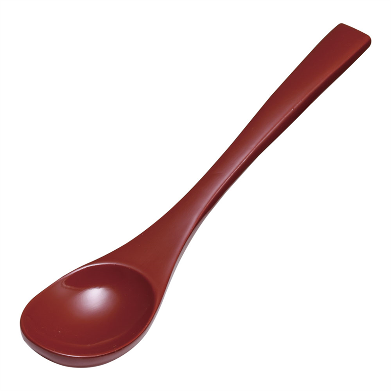 本漆茶碗蒸スプーン 朱 1袋(ご注文単位1袋)【直送品】