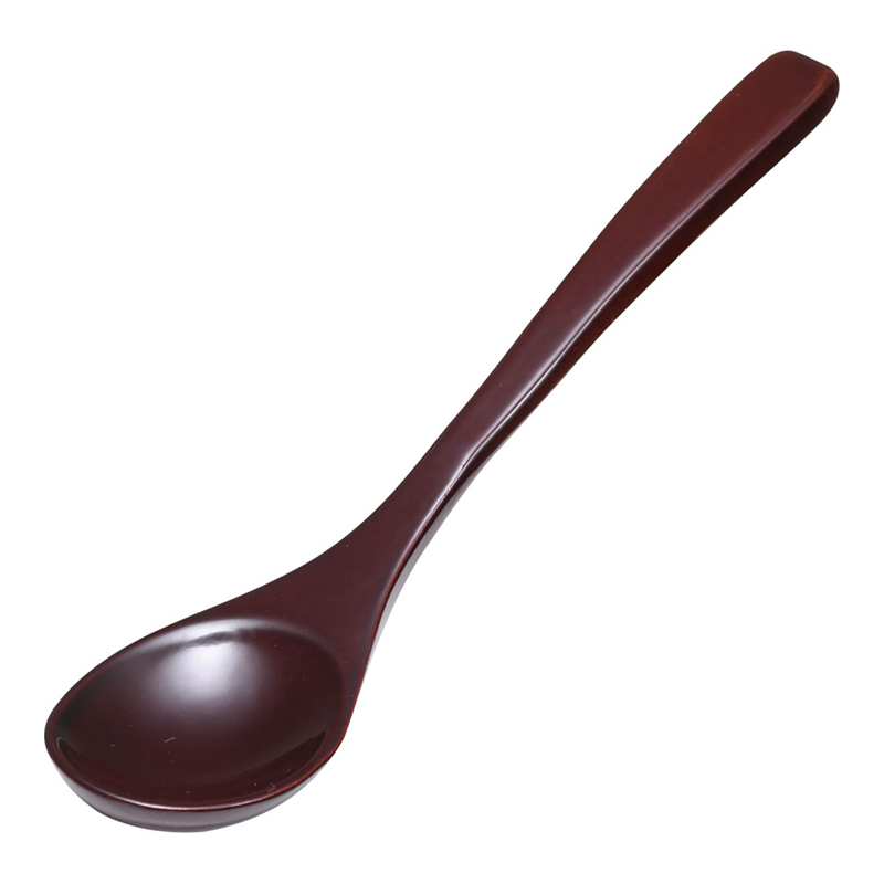 本漆茶碗蒸スプーン 溜 1袋(ご注文単位1袋)【直送品】