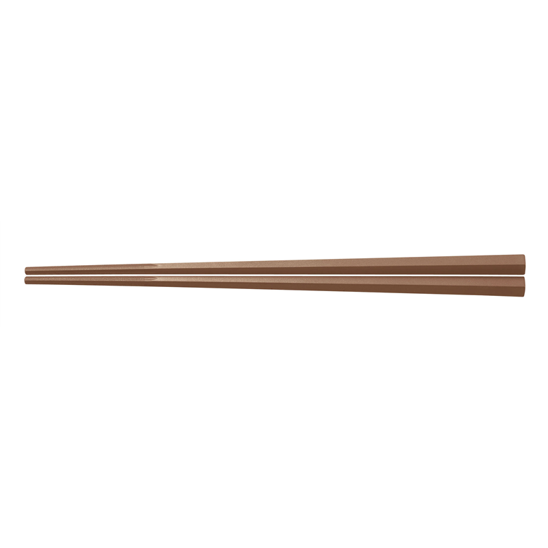 ぐる麺箸　茶 PM-085　19cm 1袋（ご注文単位1袋）【直送品】
