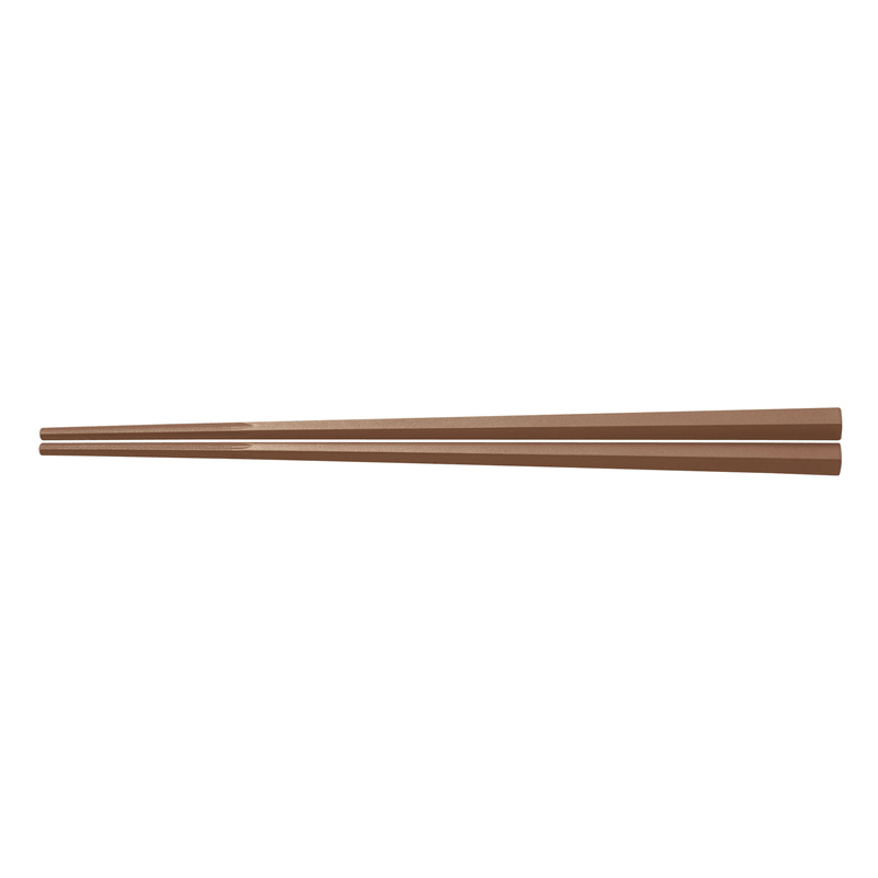 ぐる麺箸　茶 PM-108　23cm 1袋（ご注文単位1袋）【直送品】