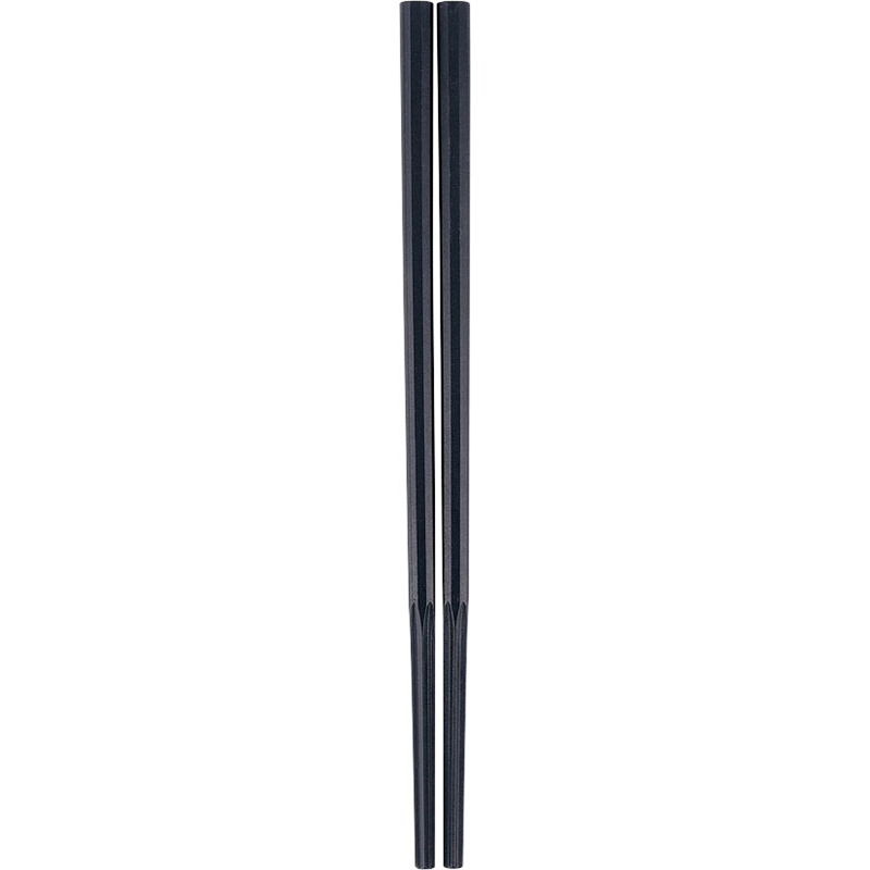 10角ぐる麺箸　極太 GM-4050　21cm　黒 1袋（ご注文単位1袋）【直送品】