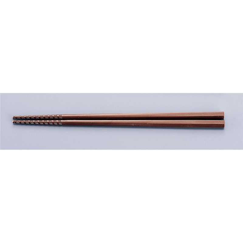 トルネード箸 PM-104　18cm　茶 1袋（ご注文単位1袋）【直送品】