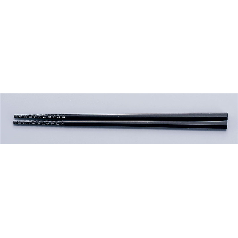 トルネード箸 PM-376　21cm　黒 1袋（ご注文単位1袋）【直送品】