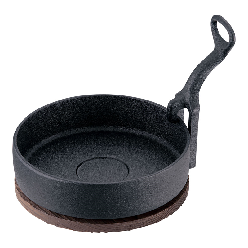 IK鉄 ギョーザ鍋 ハンドル木台付 15cm 1箱(ご注文単位1箱)【直送品】