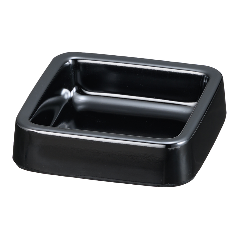 メラミン　カラー灰皿　A-271　正角 〈黒〉 1箱（ご注文単位1箱）【直送品】