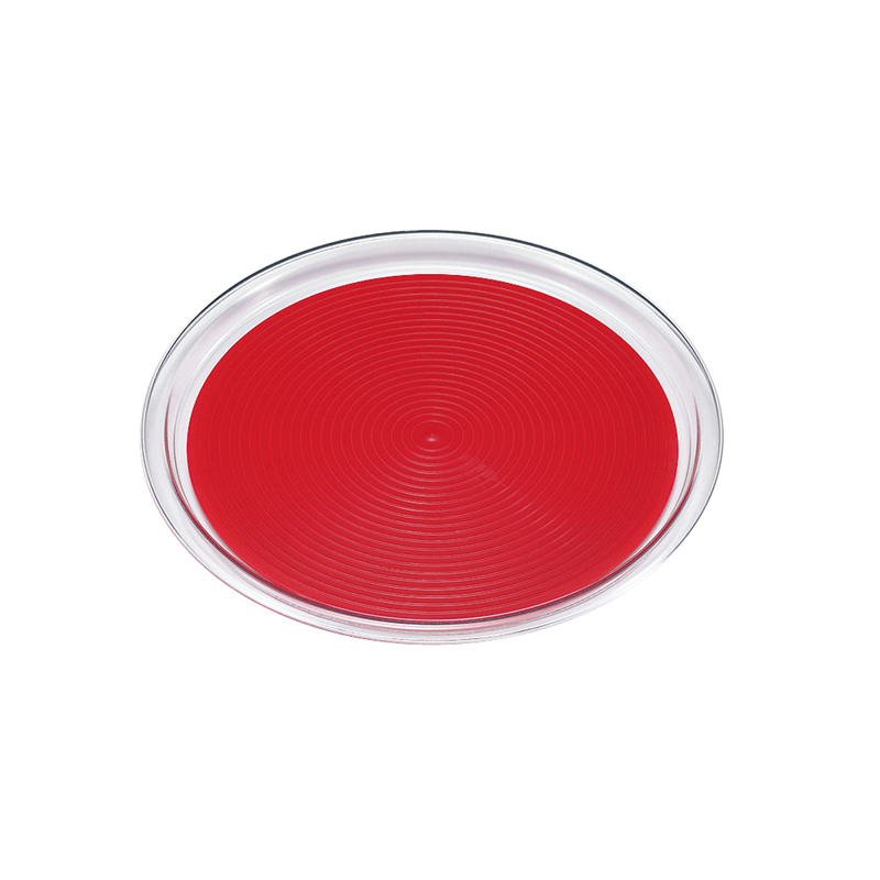 クリア　マジックトレー　丸型 14インチ（大）レッド 1袋（ご注文単位1袋）【直送品】