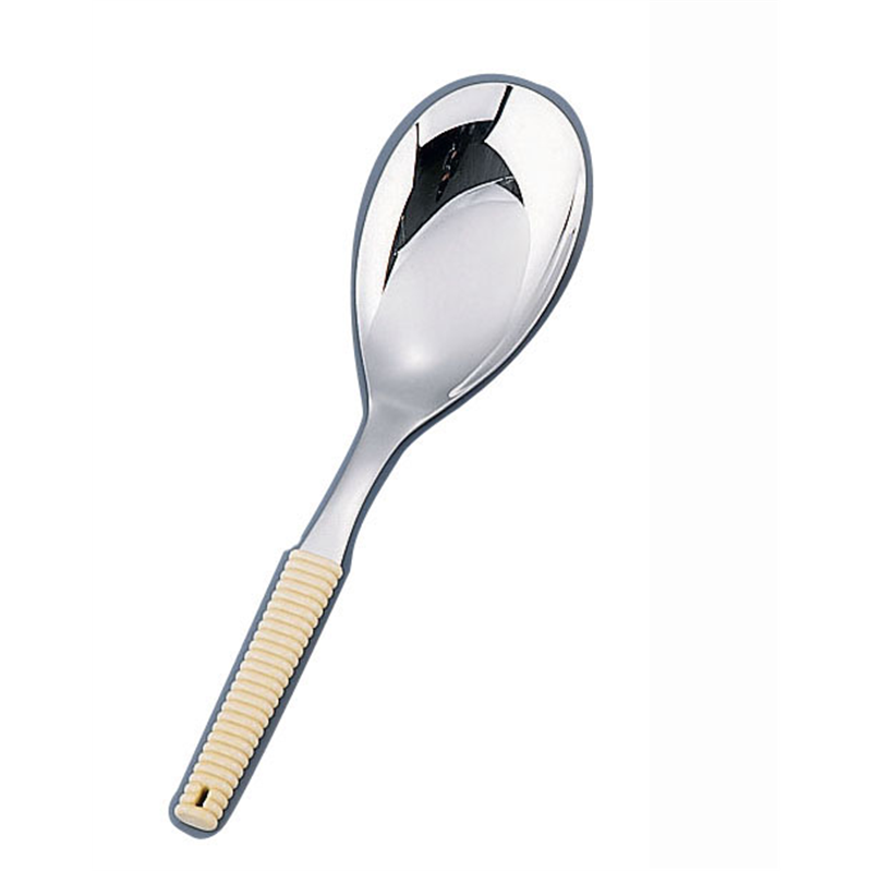 18-8味道楽　お助けスプーン　小 アイボリー 1袋（ご注文単位1袋）【直送品】