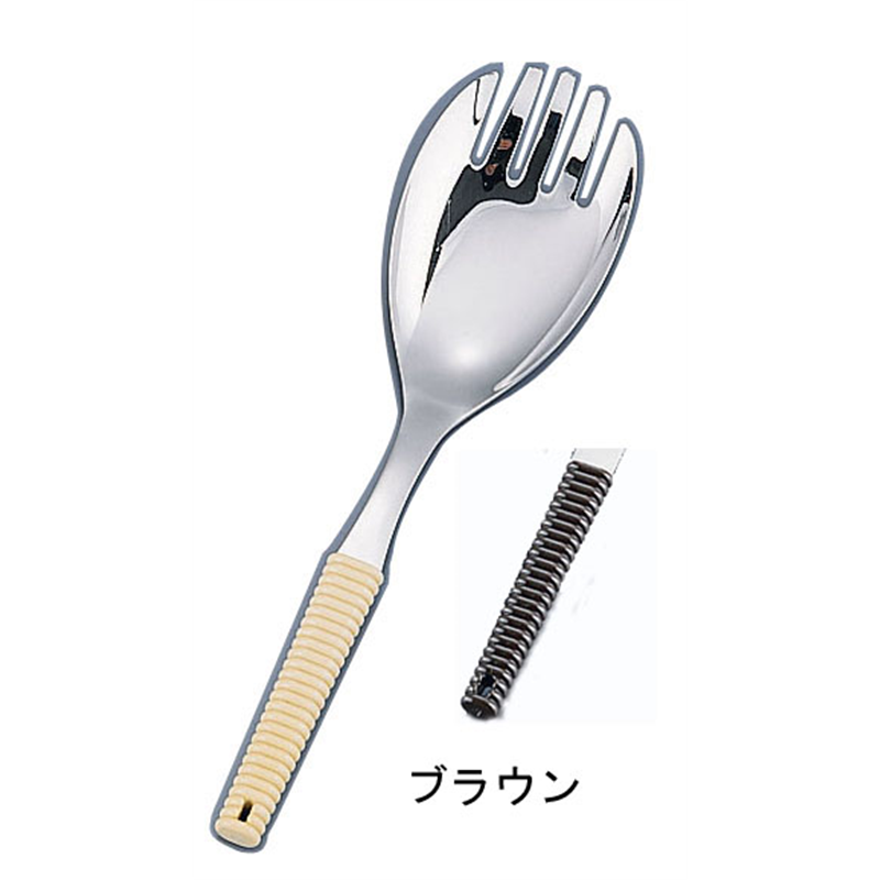 18-8味道楽　お助けフォーク　大 ブラウン 1袋（ご注文単位1袋）【直送品】