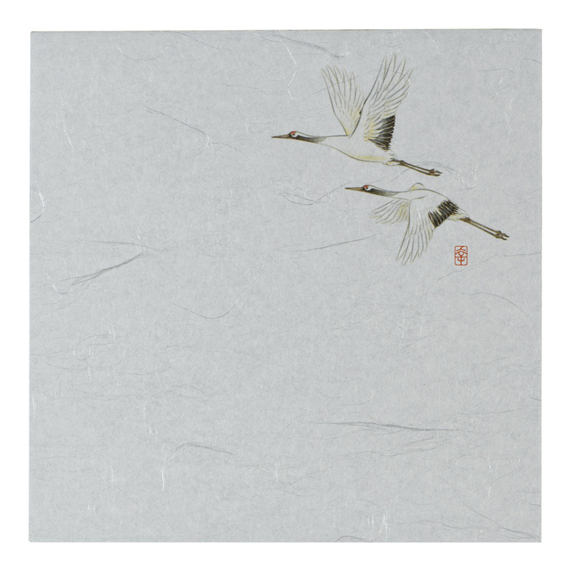 遠赤抗菌和紙　花ごよみ懐敷（200枚入） 鶴　　W4-9 1袋（ご注文単位1袋）【直送品】
