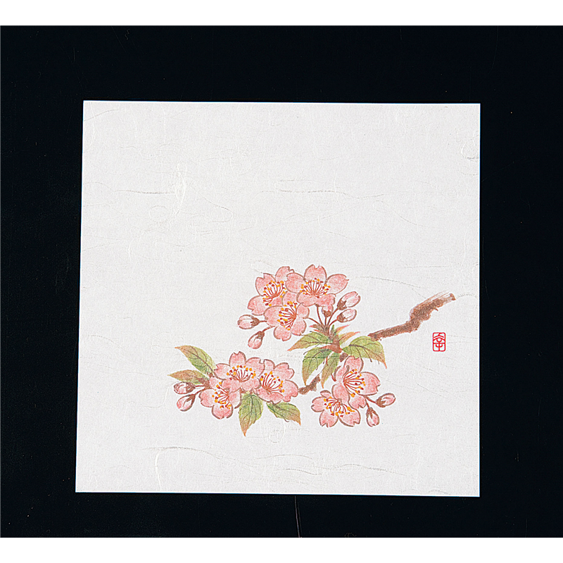 ニュー四季懐紙 5寸(100枚入) NS-6 桜 1袋(ご注文単位1袋)【直送品】
