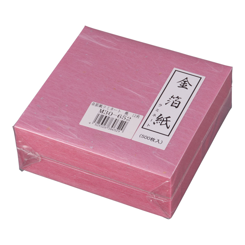 金箔紙ラミネート 桃 (500枚入) M30-652 1袋(ご注文単位1袋)【直送品】